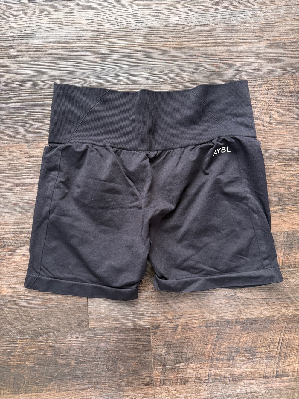 AYBL Black High-Waist Bike Shorts